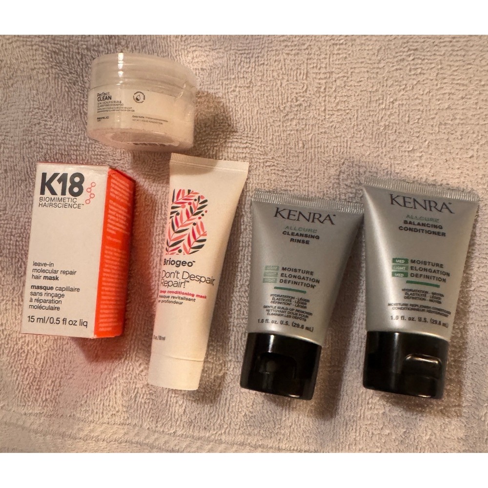 K18 Briogeo Kenra NatureLab Tokyo Hair Care Set Travel Size Repair & Scalp Scrub